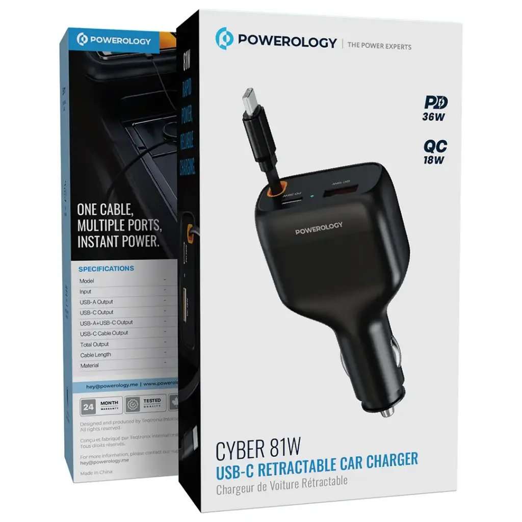 Powerology Car Charger - Linkphones Center